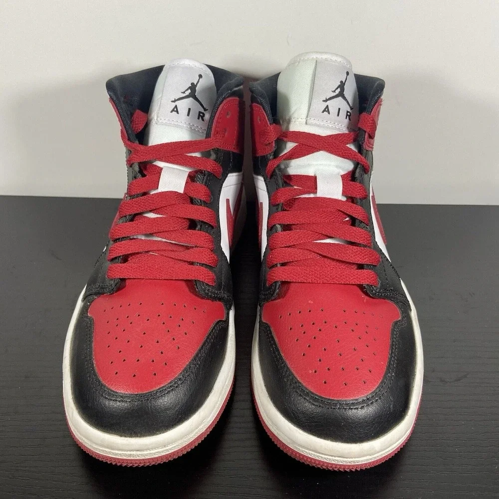 Women's Nike Air Jordan‎ 1 Mid Alternate Bred Toe BQ6472-079 Size 5